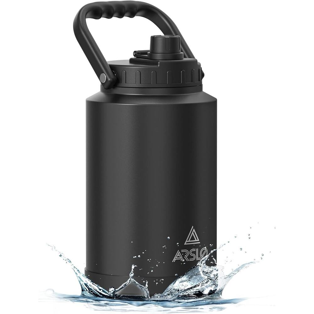 Arslo large Insulated Water Jug With Handle, One Gallon Insulated Water Bottl